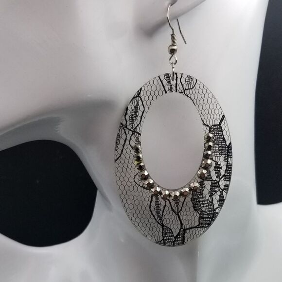 Jewelry - Sexy fishnet lace earrings E0302